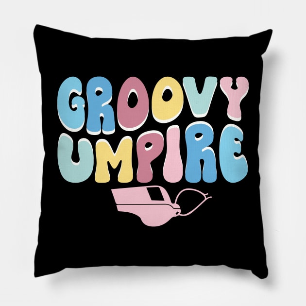 Groovy Umpire Pillow by WyldbyDesign