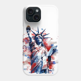 Lady liberty hand coloring Phone Case