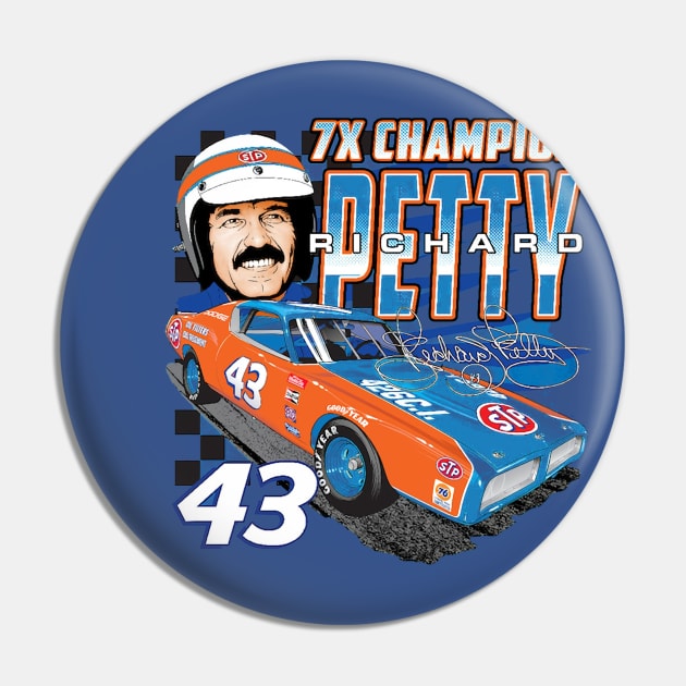 Richard Petty Seven-Time Champion Pin by art.Hamdan