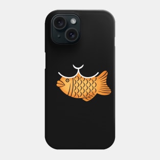 Cat Having Golden Taiyaki Phone Case