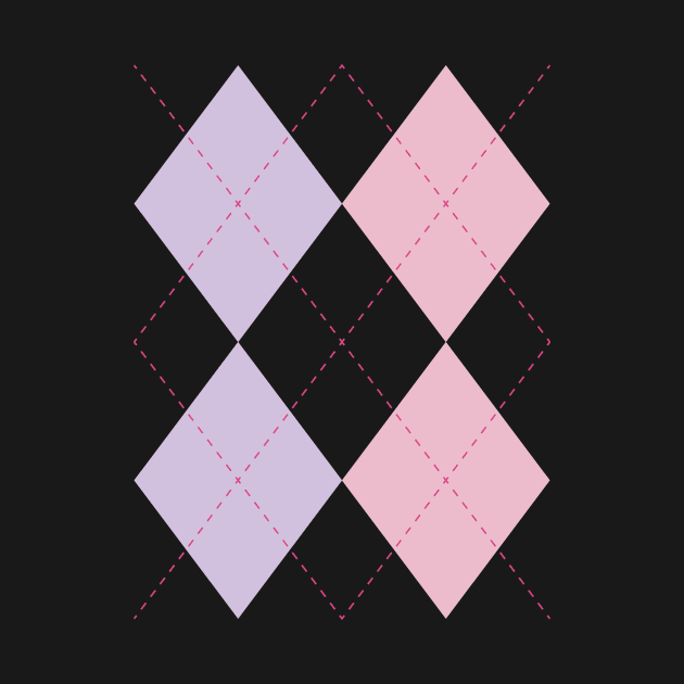 pink + purple argyle by osnapitzami