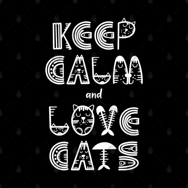 keep calme and love cats t-shirt by luna.wxe@gmail.com