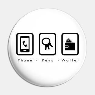 PKW- Phone Keys Wallet Check - dark Pin