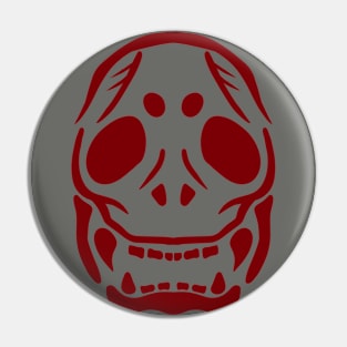 Skull Face Red Pin