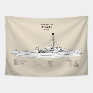 Spencer wpg-36 United States Coast Guard Cutter - SBDpng Tapestry