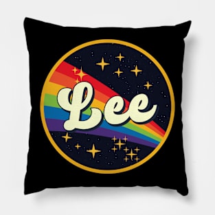 Lee // Rainbow In Space Vintage Style Pillow