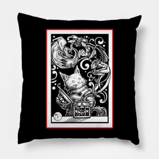 Opening Pandora's Box - Red Outlined Version Pillow