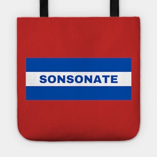 Sonsonate City in El Salvador Flag Colors Tote