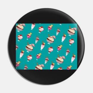 Cute Ice Cream Shop Summer Vacation Vibes Trendy Social Distancing FaceMask Pin