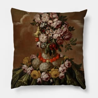 Anthropomorphic Depictions of the Four Seasons 2 by Follower Of Giuseppe Arcimboldo Pillow