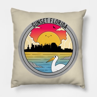 Sunset  Florida Pillow