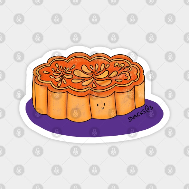 Round Round Mid Autumn Mooncake Magnet by Snacks At 3