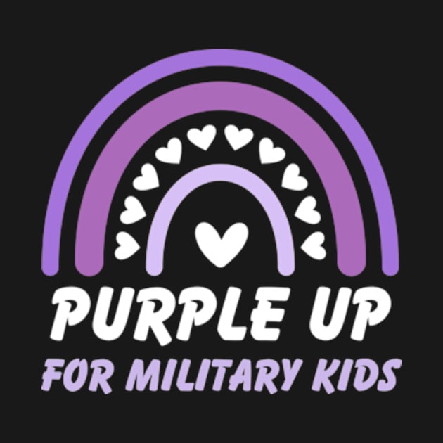 Purple Up for Military Kids Month Rainbow Military Child by Davidsmith