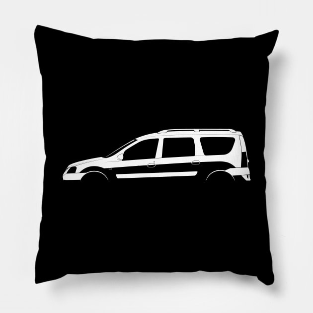 Dacia Logan MCV (2004) Silhouette Pillow by Car-Silhouettes