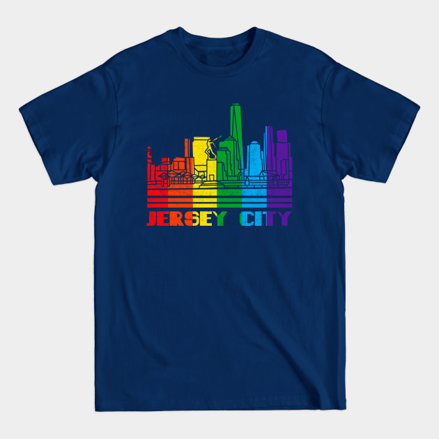 Disover Jersey City Pride Shirt Jersey City LGBT Gift LGBTQ Supporter Tee Pride Month Rainbow Pride Parade - Jersey City Pride - T-Shirt