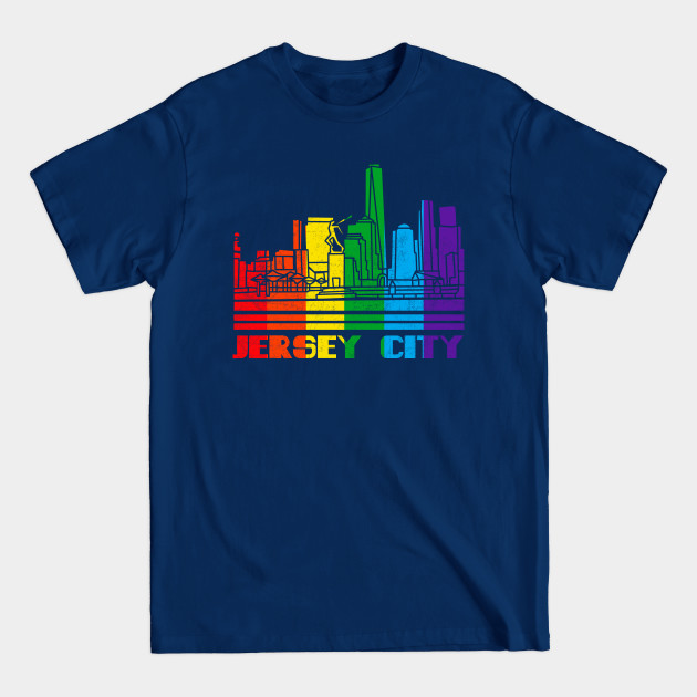 Discover Jersey City Pride Shirt Jersey City LGBT Gift LGBTQ Supporter Tee Pride Month Rainbow Pride Parade - Jersey City Pride - T-Shirt