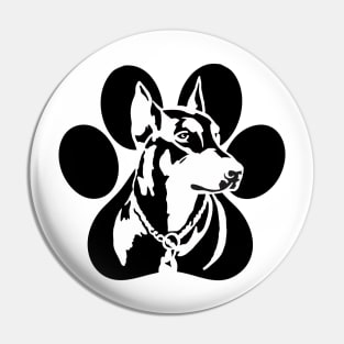 Doberman Paw Art Pin