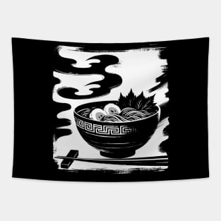 Retro Japanese Kawaii Anime Ramen Funny Ramen Tapestry