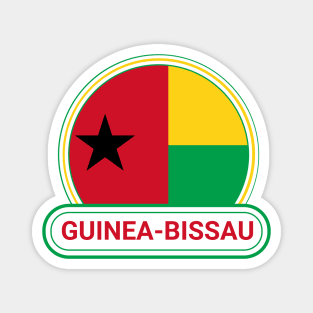 Guinea-Bissau Country Badge - Guinea-Bissau Flag Magnet