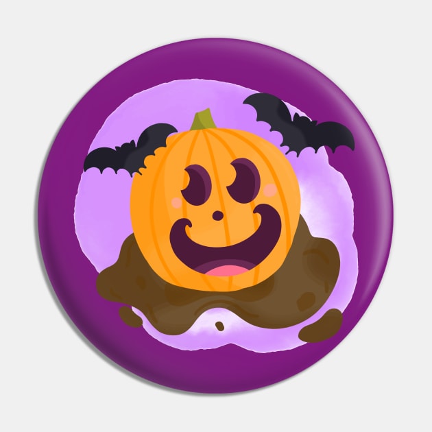 Happy Pumpkin Pin by MutchiDesign