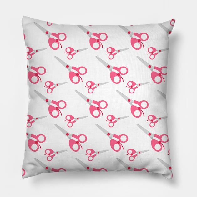 Scissor Back To School Pattern Pillow by jodotodesign