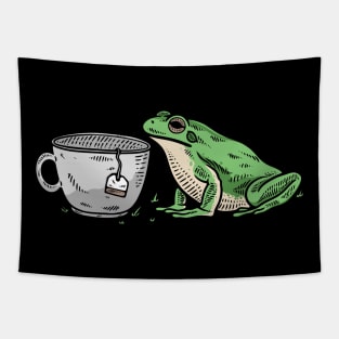 None Of My Business Frog Tapestry