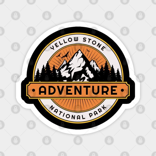 Yellowstone National Park Retro Magnet by HUNTINGisLIFE