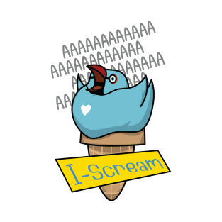 I-Scream Blue Ring-necked Parakeet T-Shirt
