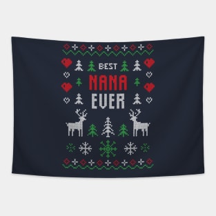 Best Nana Ever Ugly Christmas Sweater Tapestry