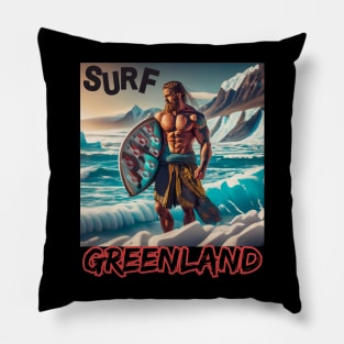 SURFING SAFARI GREENLAND Funny VIKING Curl Shooters Pillow