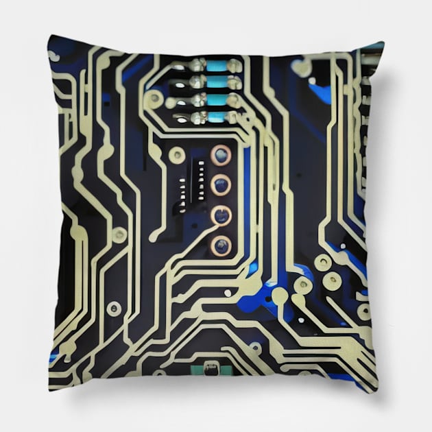 Electric Labyrinth Pillow by AlienMirror