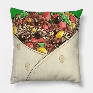 National Burrito Day Mexican Food Lover Pillow