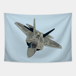 Fighter aircraft cartoon illustration Tapestry