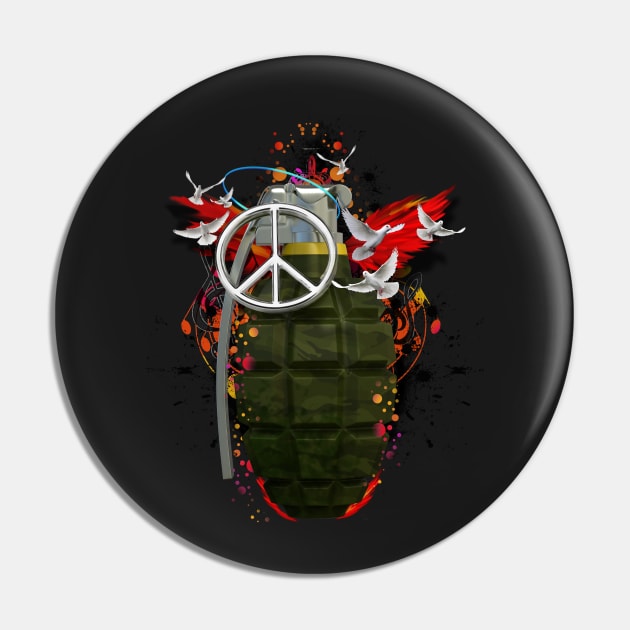 War and Peace Pin by DavidLoblaw