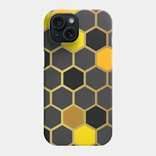 Black and Gold Honeycomb Seamless Pattern 001#001 Phone Case