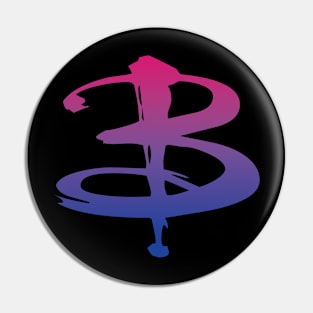 B Logo Bisexual Pride Pin