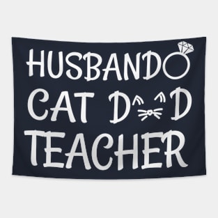 husband cat dad teacher Tapestry