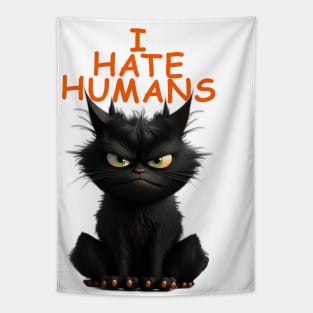 Angus the Cat - I Hate Humans Tapestry