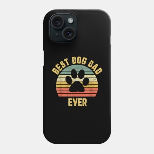 Best Dog Dad Ever Paw Print Vintage Phone Case