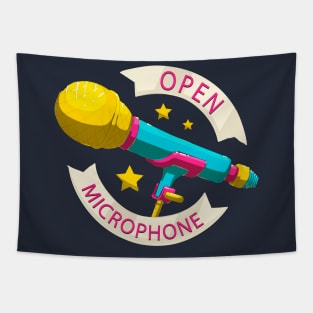 Open Microphone Tapestry