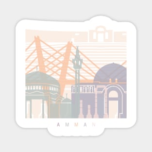 AMMAN SKYLINE POSTER PASTEL Magnet