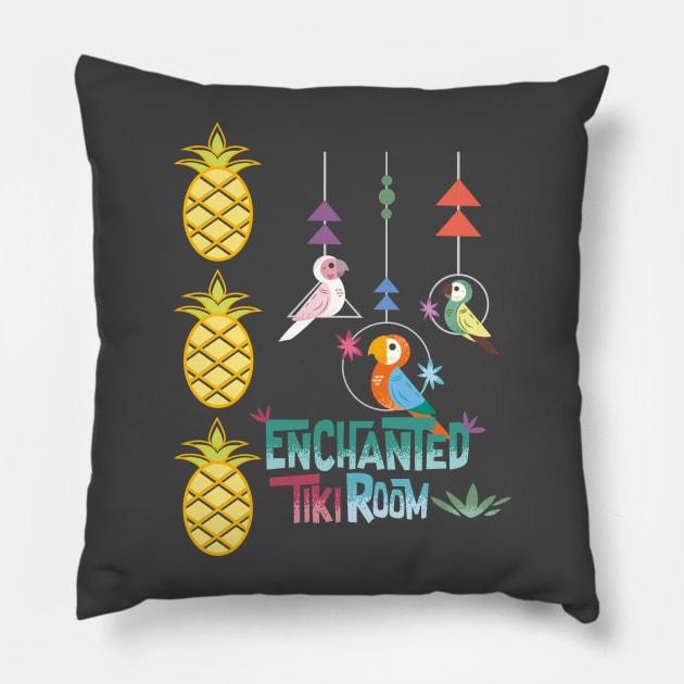 Enchanted Tiki Room Pillow by WereAllMadBoutique