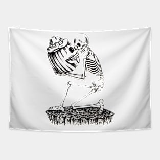 Wilsonrudy Kusmin Skull Pumpkin Ink Tapestry