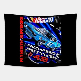 NASCAR Richard Petty's #43 Plymouth Superbird 1970 Vintage Racing Car Tapestry