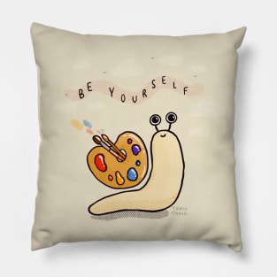 Be Yourself / Artsy Snail Pillow