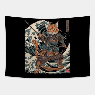 Cat Ninja Journeys Stealthy Guardian Tapestry