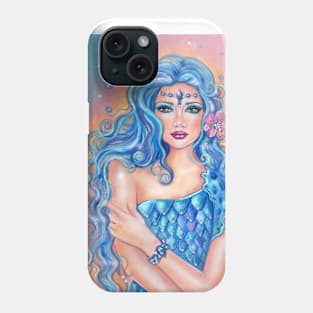 Leta tropical mermaid art by Renee Lavoie Phone Case