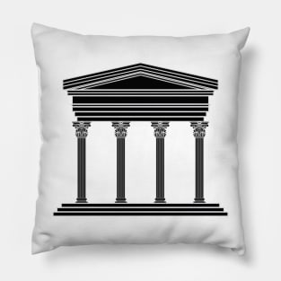 black pantheon Pillow