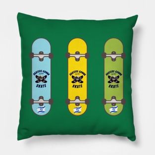 SKATERS GONNA SKATE TEL AVIV ISRAEL BLUE AND WHITE Pillow