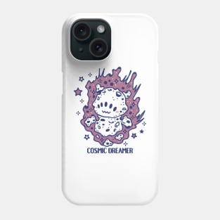 Cosmic dreamer flying like a shooting star Phone Case